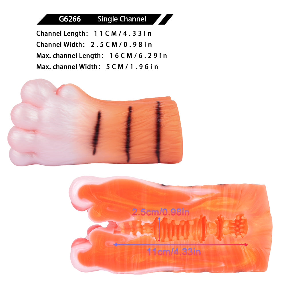 Furry Tiger claws Masturbatur